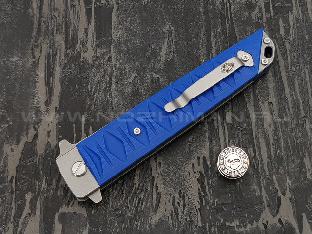 Нож Brutalica Badyuk Tanto Limited, сталь D2 stonewash, рукоять G10 blue