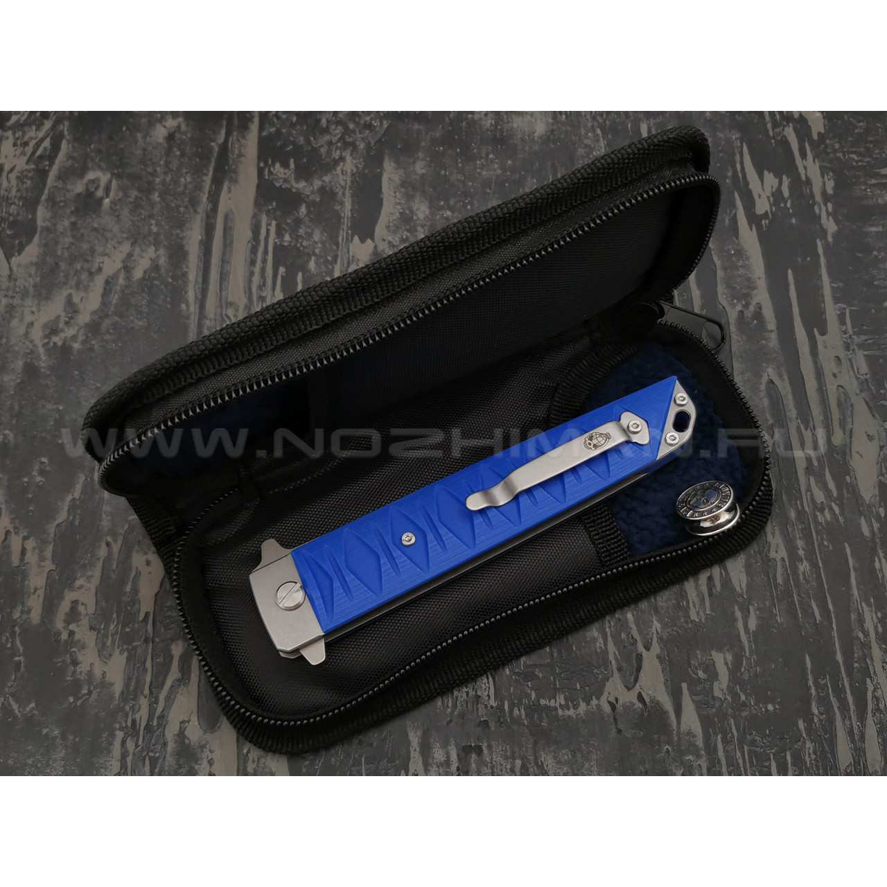 Нож Brutalica Badyuk Tanto Limited, сталь D2 стоунвош, рукоять G10 blue