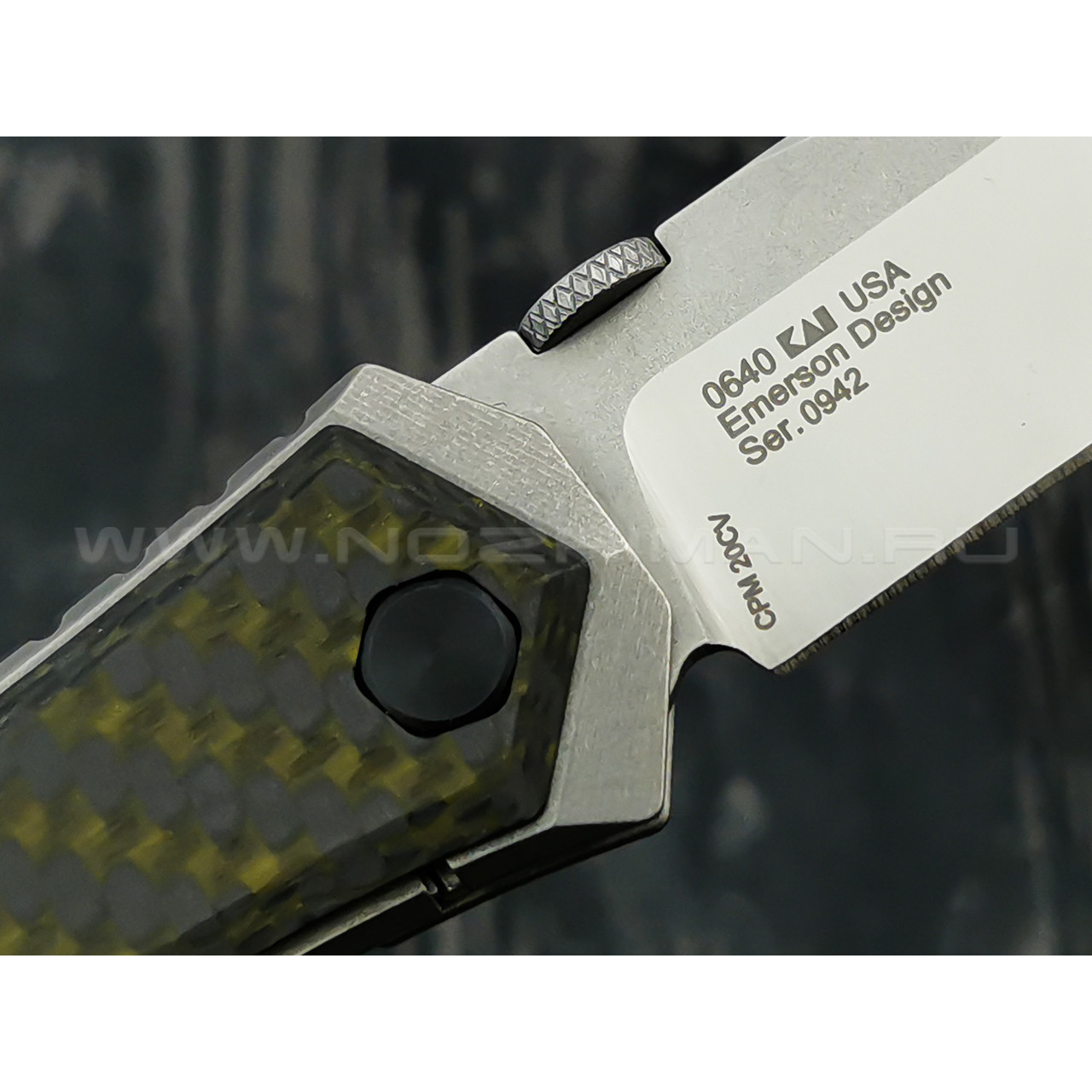 Zero Tolerance нож 0640 Emerson Manual, сталь CPM 20CV, рукоять титан, карбон