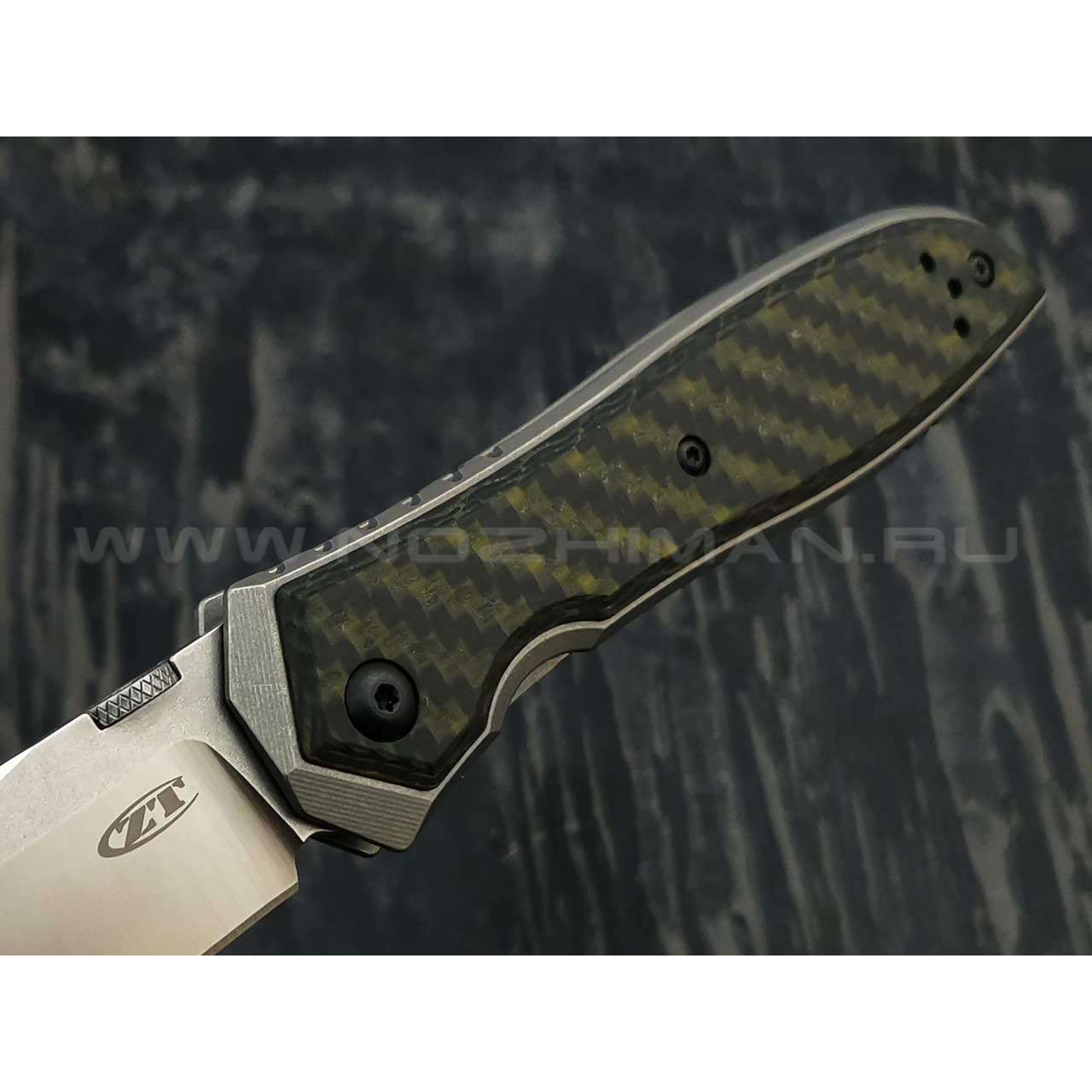 Zero Tolerance нож 0640 Emerson Manual, сталь CPM 20CV, рукоять титан, карбон