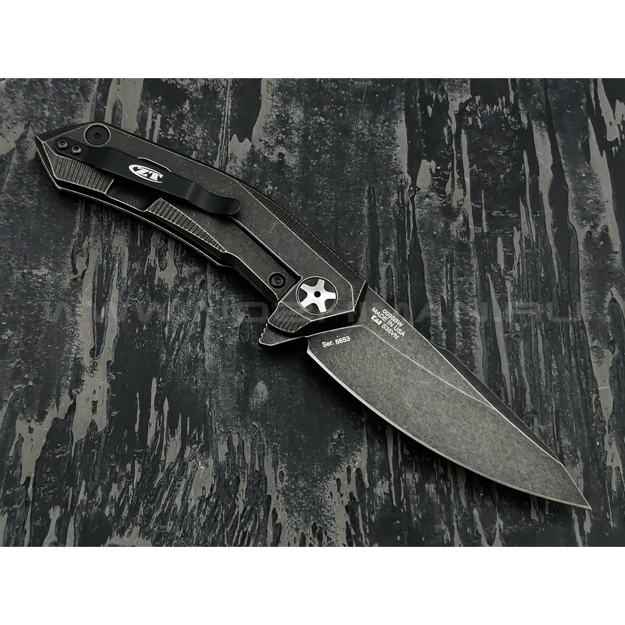 Zero Tolerance нож 0095BW, сталь CPM S35VN блэквош, KVT, рукоять титан