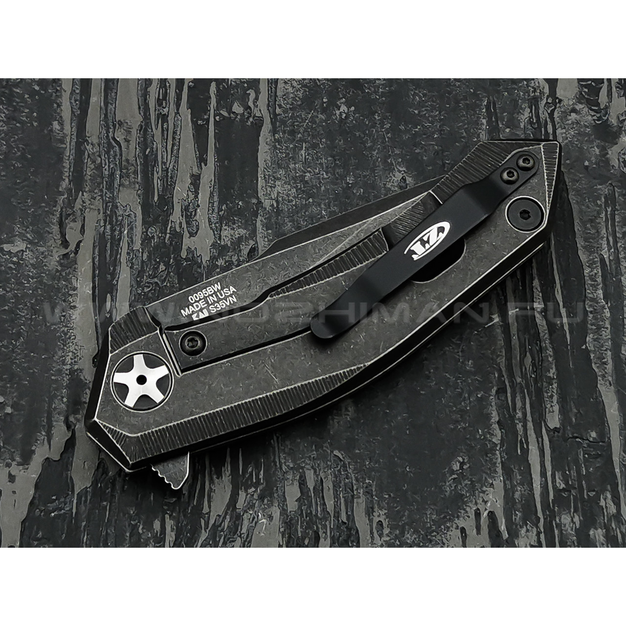 Zero Tolerance нож 0095BW, сталь CPM S35VN блэквош, KVT, рукоять титан
