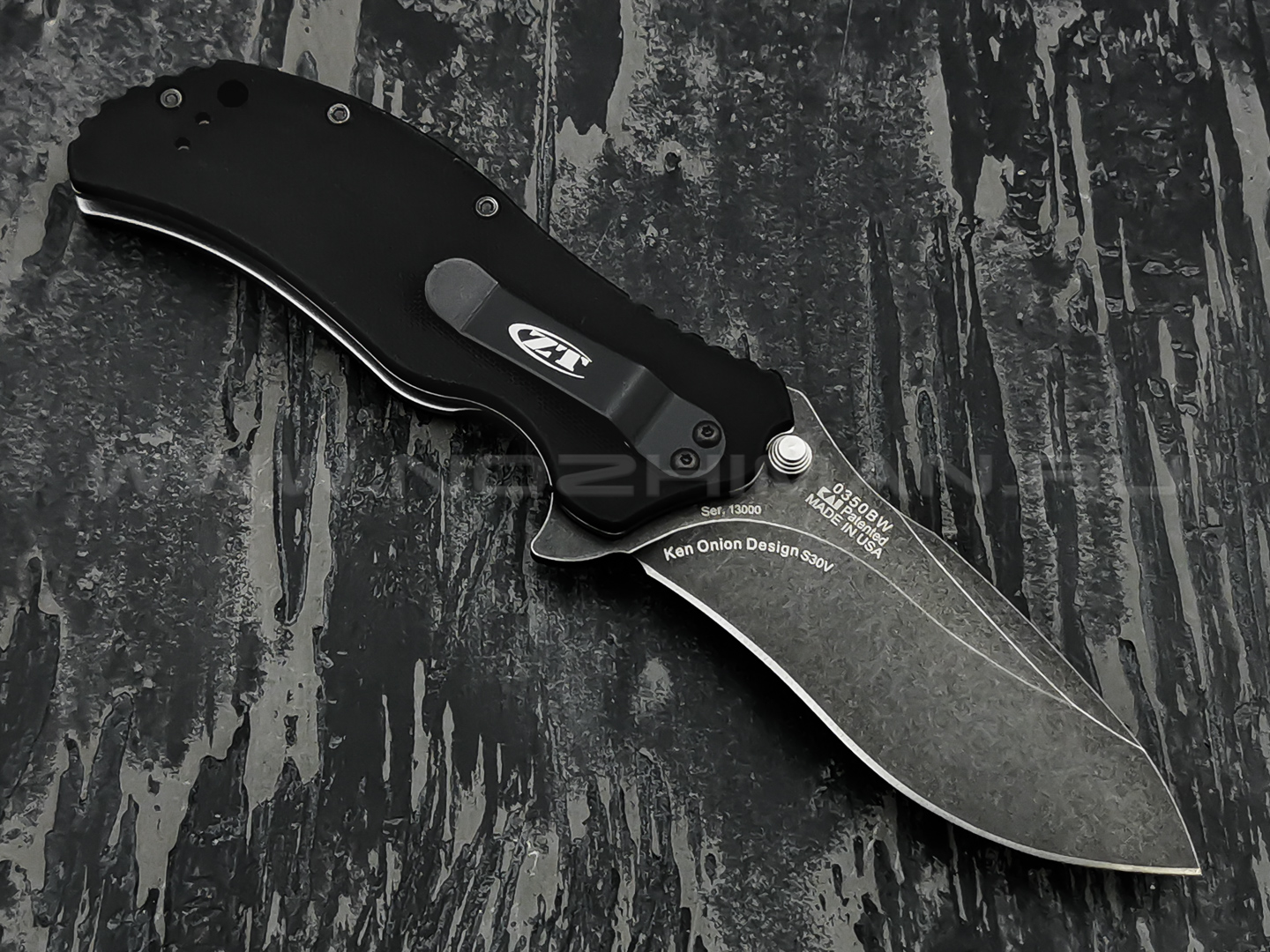 Zero Tolerance нож 0350BW, сталь CPM S30V, рукоять G10 black