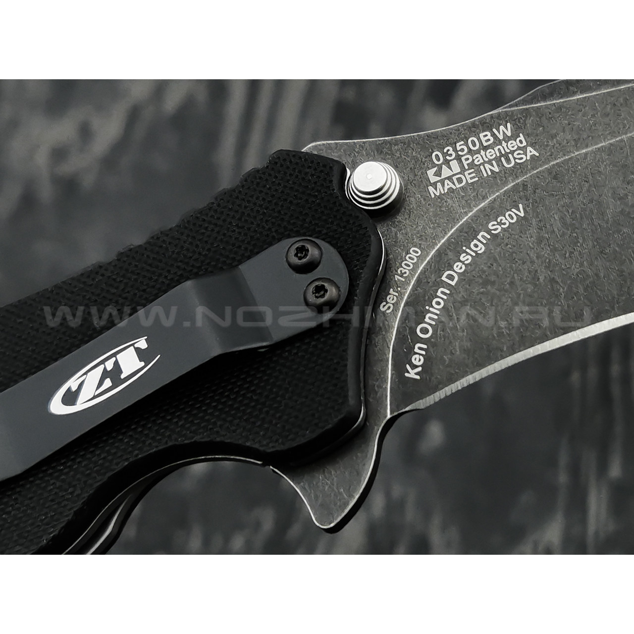 Zero Tolerance нож 0350BW, сталь CPM S30V, рукоять G10 black
