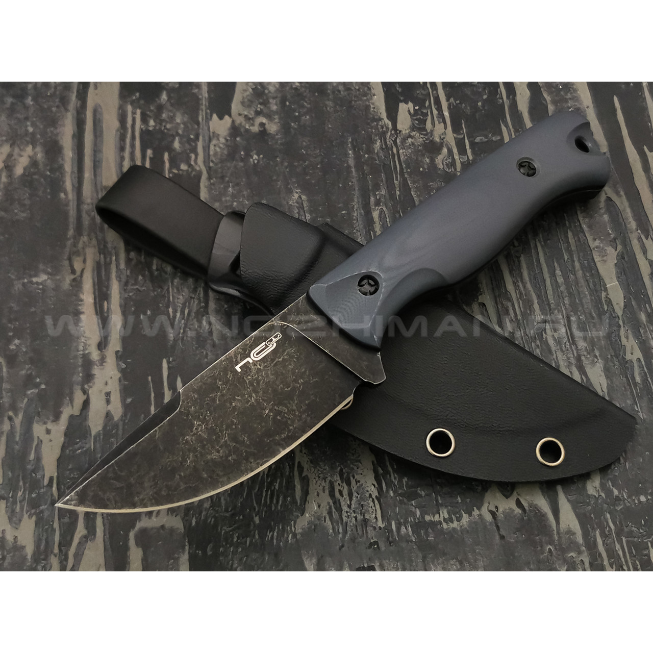 N.C.Custom нож Fang сталь X105 блэквош, рукоять G10 dark grey