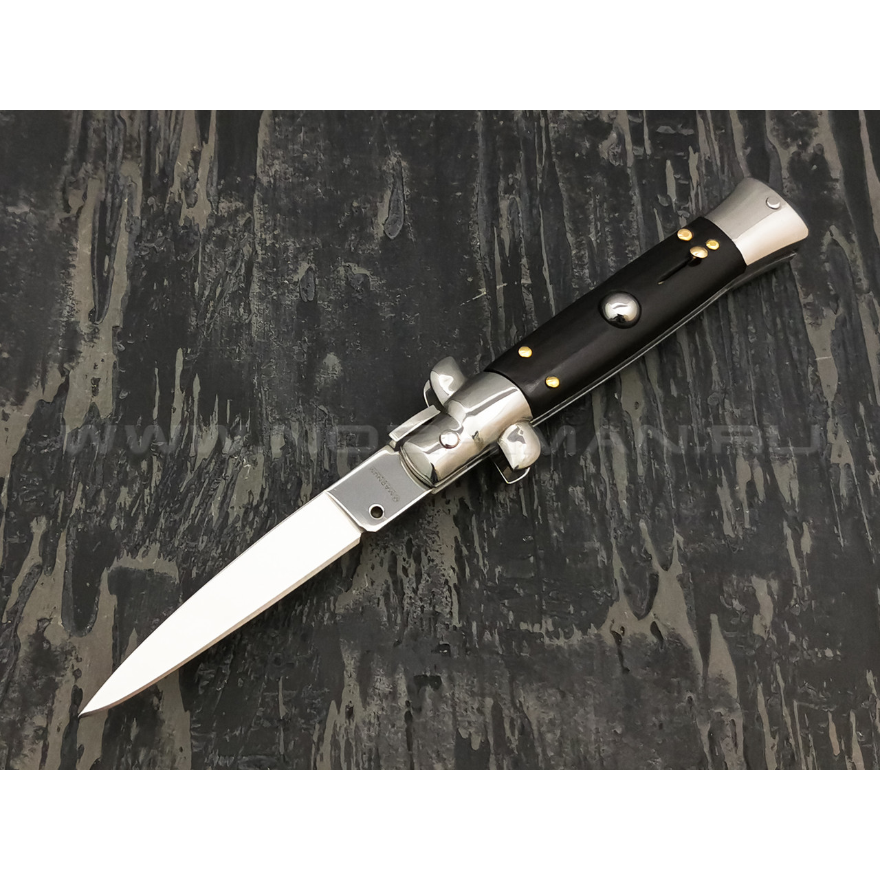 Автоматический нож Magnum Sicilian Needle Dark Wood 01MB278, сталь 440A, рукоять дерево Pakka
