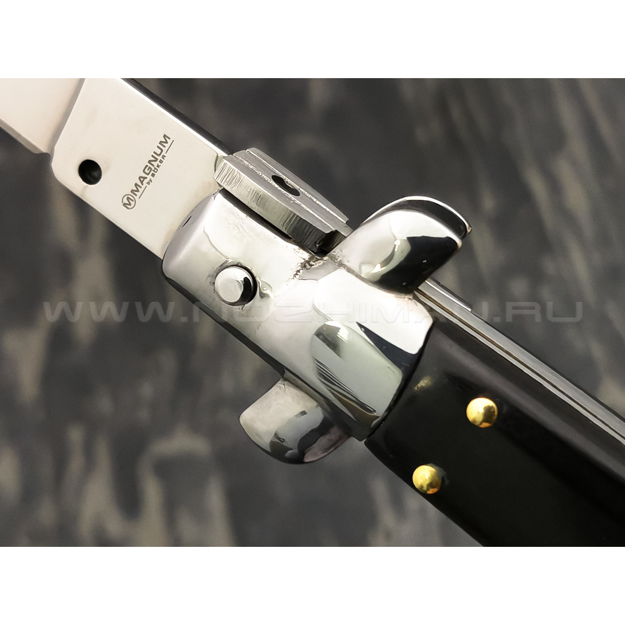 Автоматический нож Magnum Sicilian Needle Dark Wood 01MB278, сталь 440A, рукоять дерево Pakka