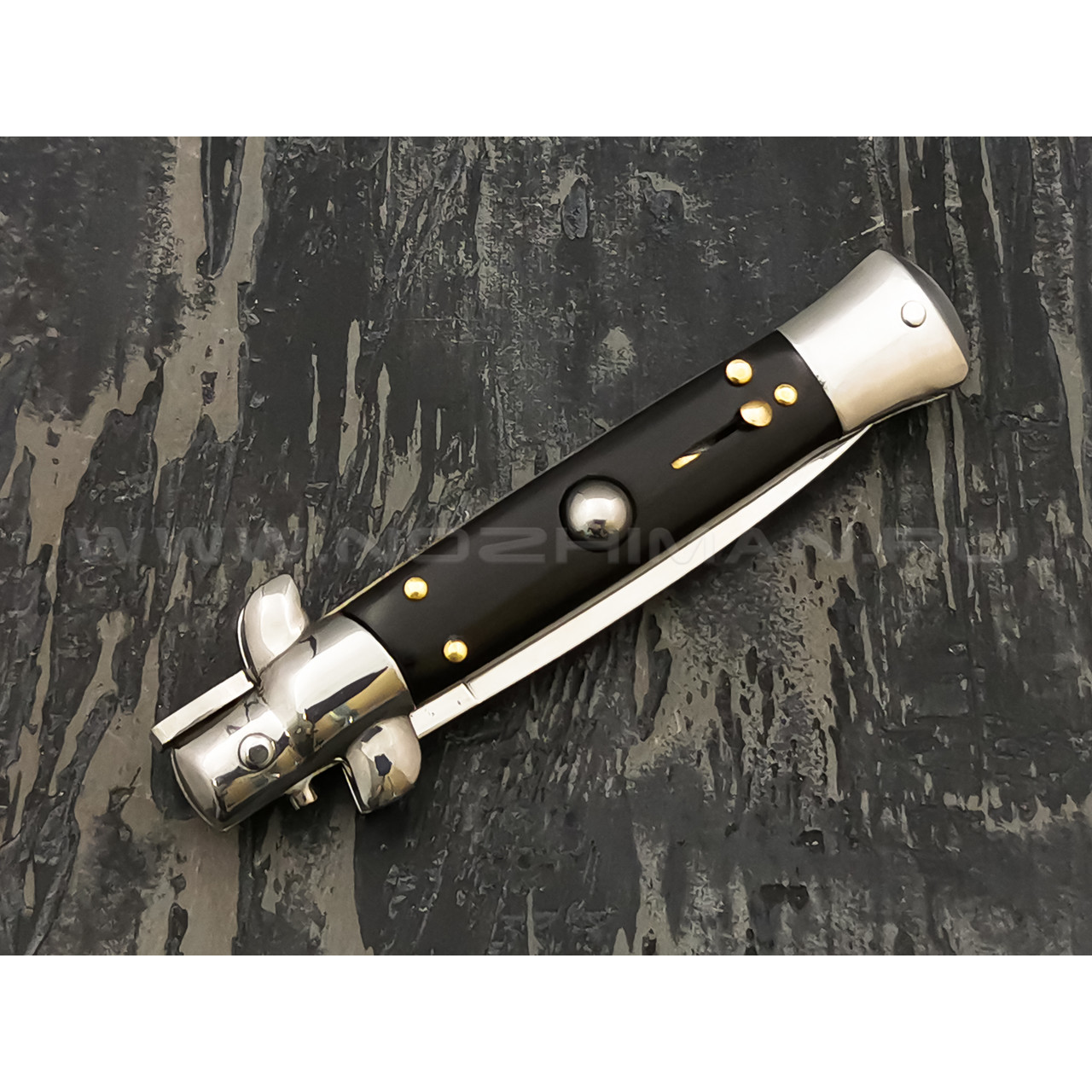 Автоматический нож Magnum Sicilian Needle Dark Wood 01MB278, сталь 440A, рукоять дерево Pakka