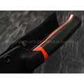Апус нож Maverick, сталь k110 satin, рукоять микарта, G10 orange