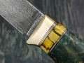 Нож "Скинер-М" булатная сталь, рукоять кап клёна, мокуме, зуб мамонта (Наследие)
