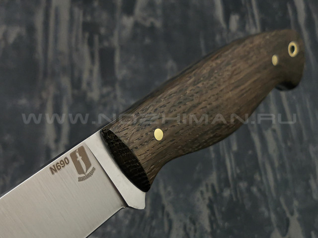 Нож "Волжский" сталь N690, рукоять морёный дуб (Наследие)
