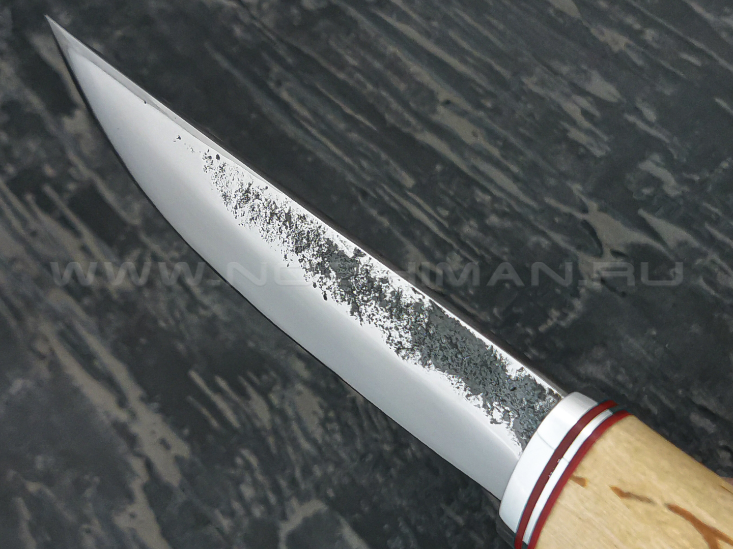 Нож "Якут" сталь Х12МФ, рукоять карельская береза, дюралюминий (Тов. Завьялова)