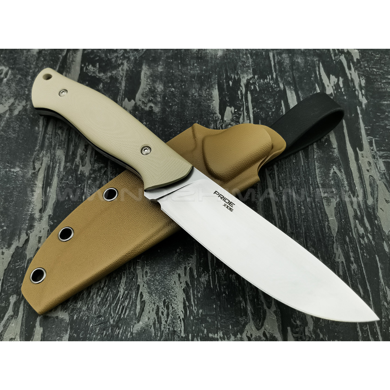 N.C.Custom нож Pride сталь X105 satin, рукоять G10 tan
