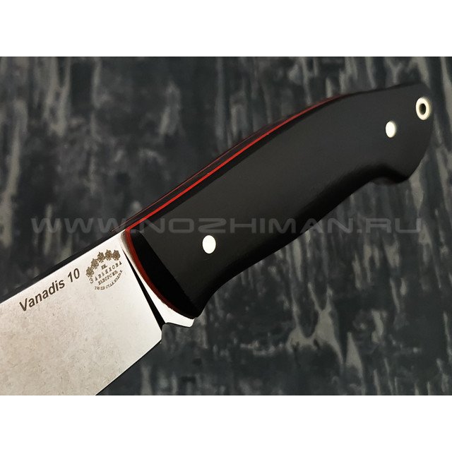 Нож "Крейсер" сталь Vanadis 10 стоунвош, рукоять G10 black (Тов. Завьялова)