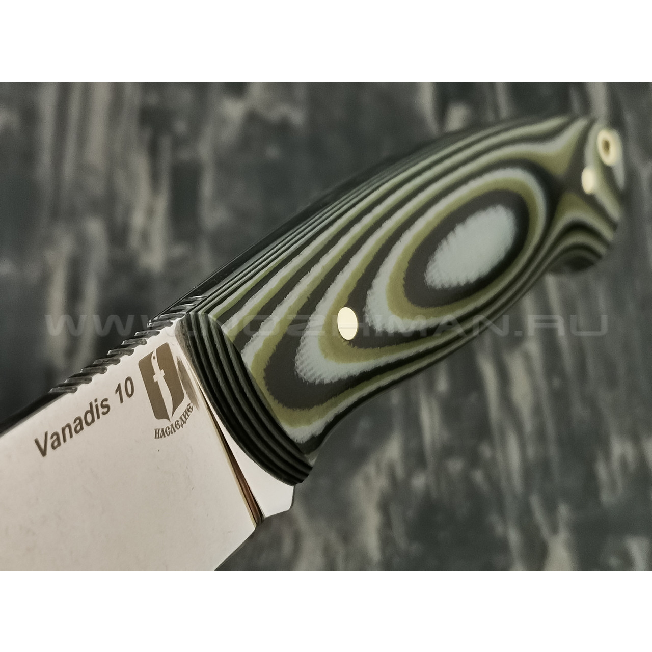 Нож "Рабочий" сталь Vanadis 10, рукоять G10 black-grey-olive (Наследие)
