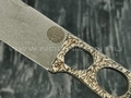 1-й Цех нож "Выживальщик" сталь K110, рукоять сталь, худ. травление с эмалью