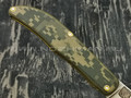 1-й Цех нож "Складень" сталь K110, рукоять бронза с худ. травлением, G10