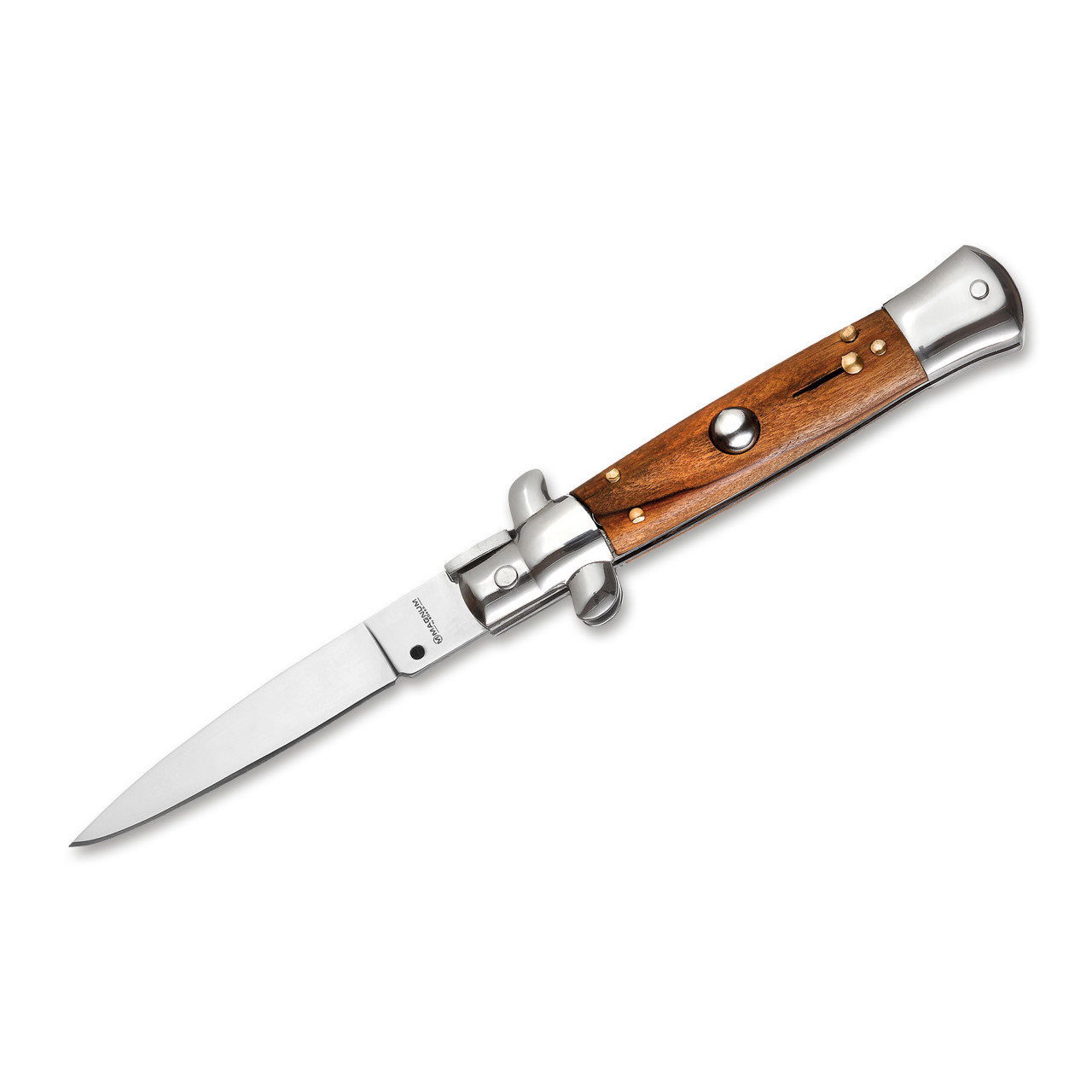 Автоматический нож Magnum Sicilian Needle Olive Wood 01MB279 сталь 440A рукоять дерево олива