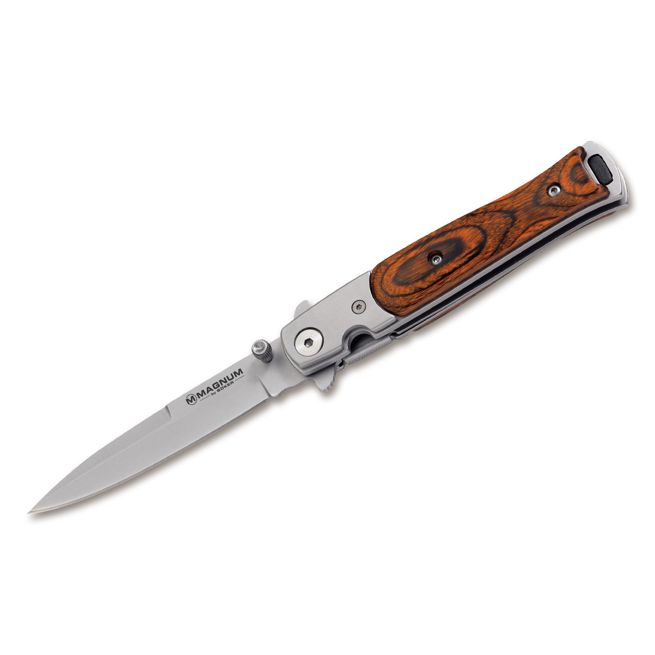 Нож Magnum Stiletto 01YA101 сталь 440A рукоять дерево Pakka