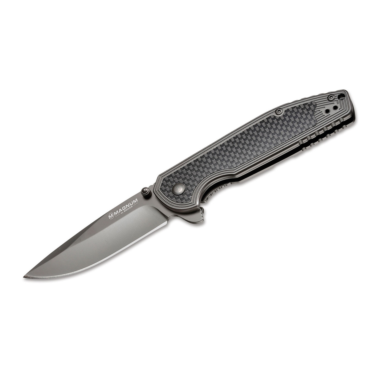 Нож Magnum Carbon Frame 01RY701 сталь 440A рукоять Stainless steel, Carbon fiber