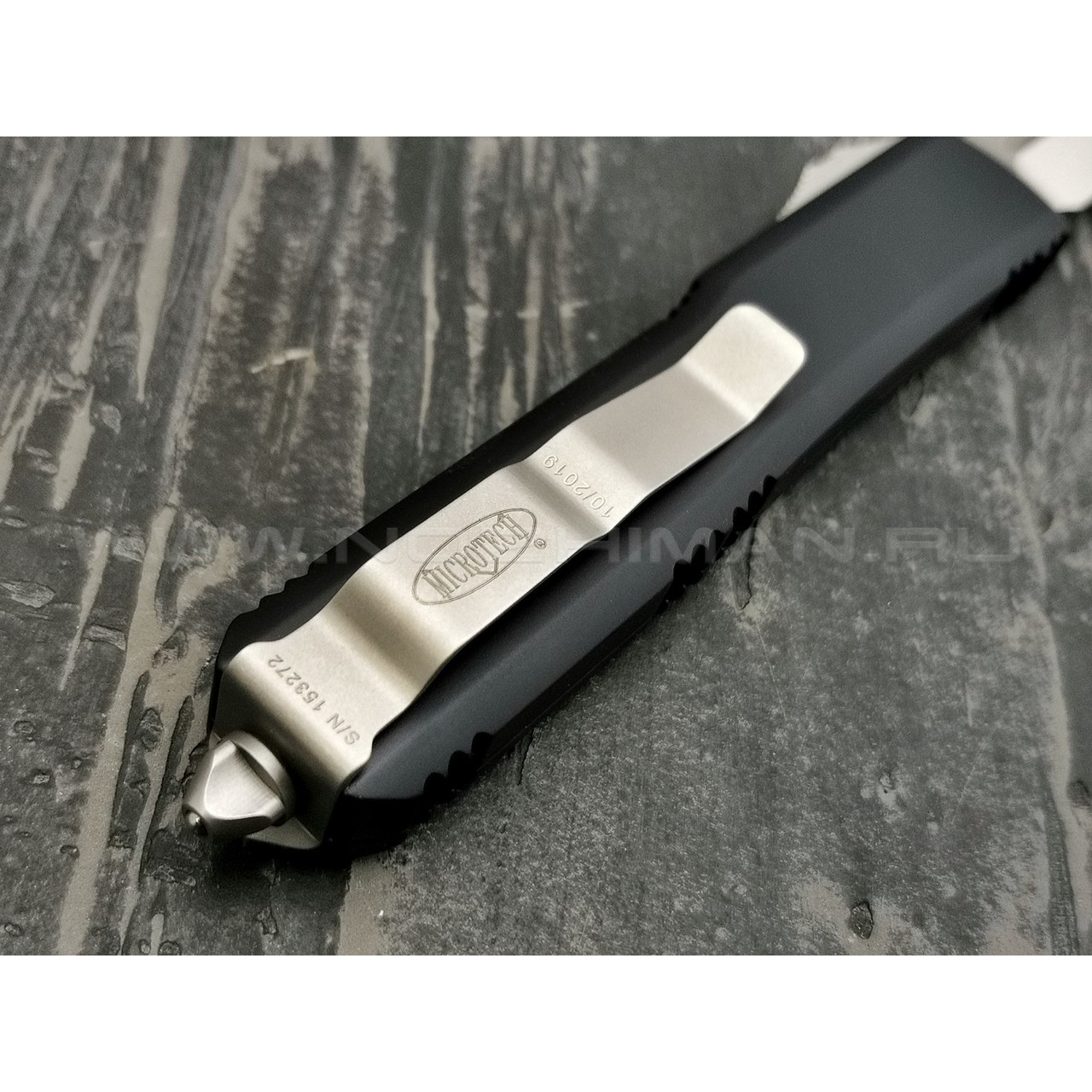 Нож Microtech Ultratech 123-4 Танто сталь M390, рукоять Алюминий 6061-T6