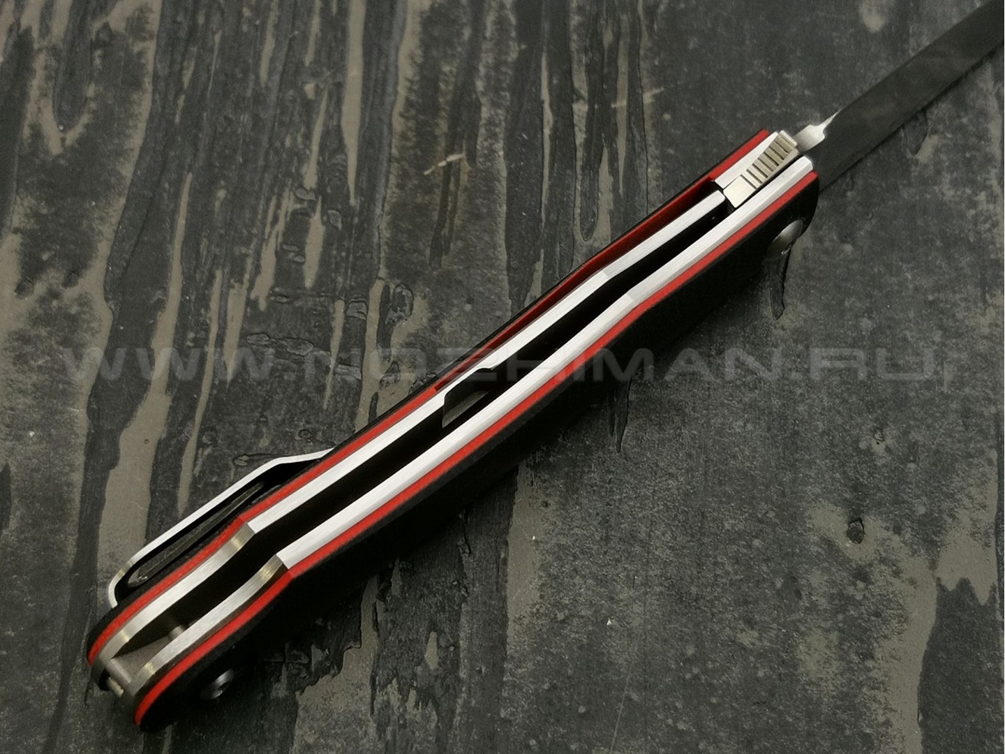 N.C.Custom нож Minimus сталь X105, рукоять G10 Black & Red