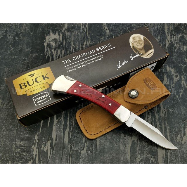 Нож Buck Folding Hunter 0110CWSNK сталь 420HC рукоять дерево вишня, никель