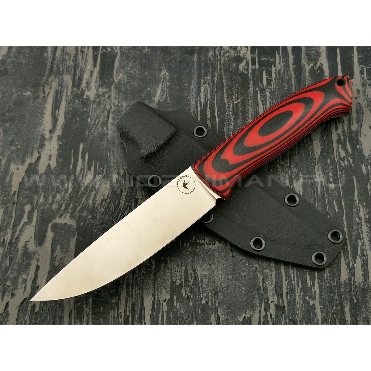Апус нож Guard Dog сталь M390 рукоять G10 Black & Red