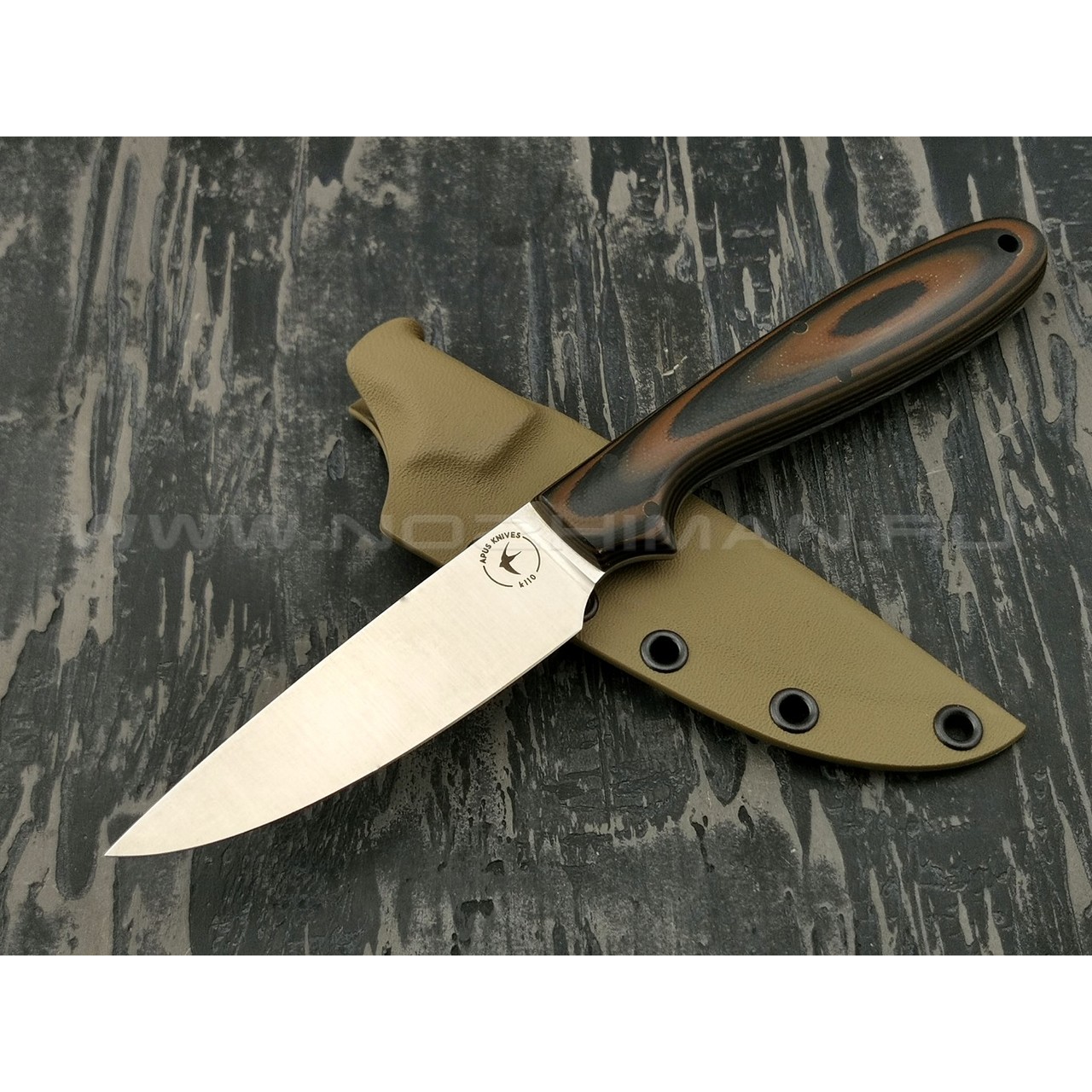 Апус нож Wilson сталь K110 рукоять G10 Black & Brown