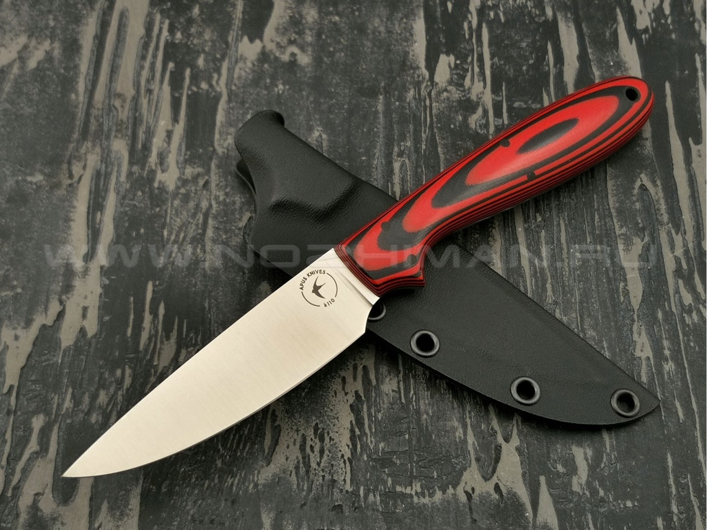 Apus Knives нож Wilson сталь K110 рукоять G10 Black & Red