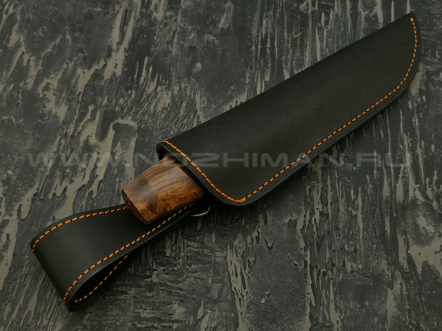 Нож НЛВ8 ламинированная сталь K340 рукоять стаб. карельская береза, айронвуд (Леонид Васильев)