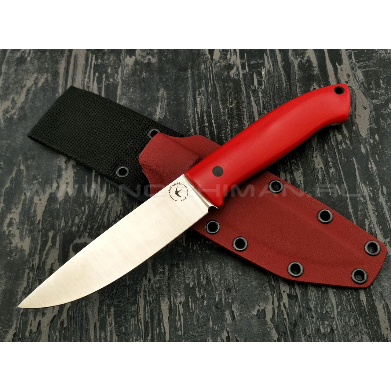 Апус нож Guard Dog сталь K110, рукоять G10 red