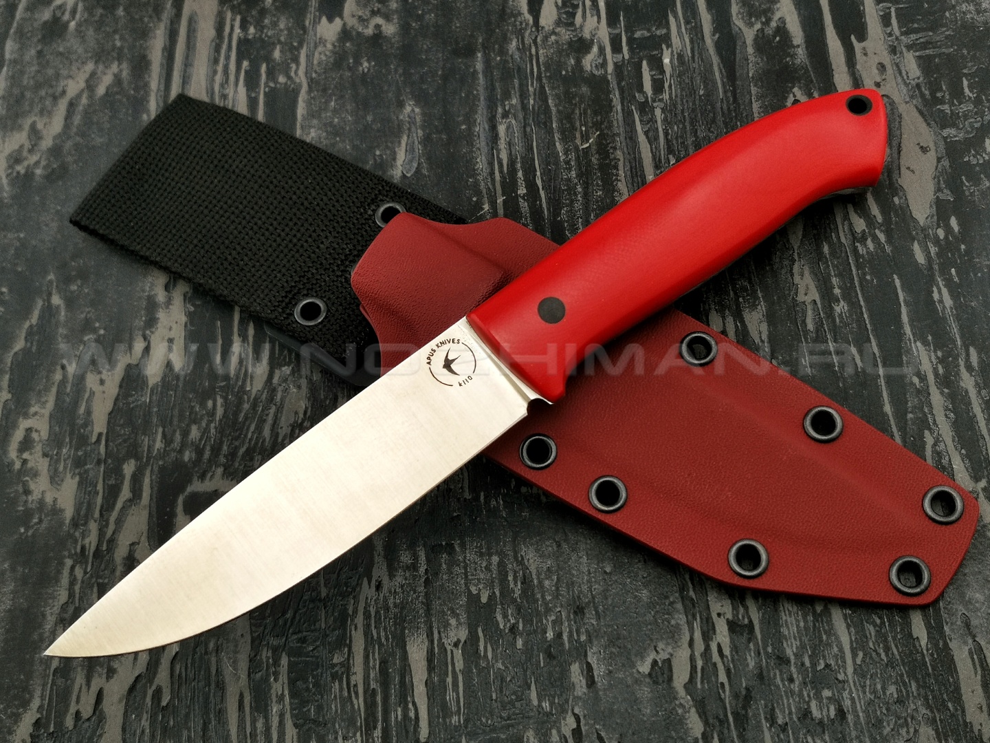 Apus Knives нож Guard Dog сталь K110, рукоять G10 red