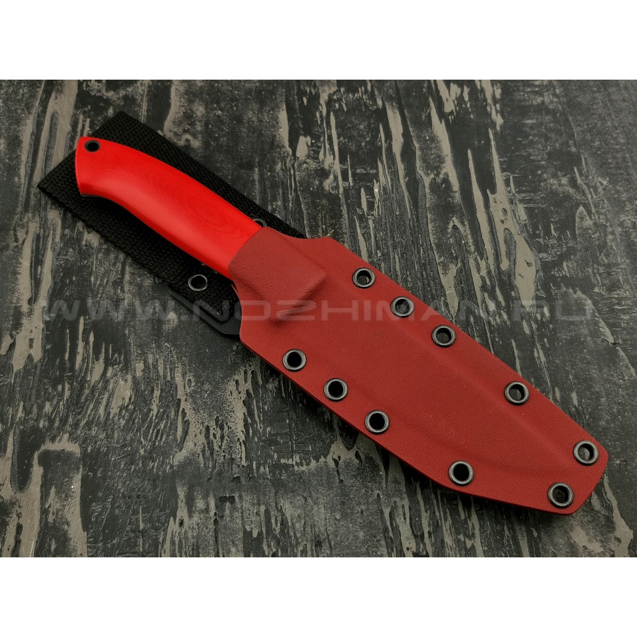 Апус нож Guard Dog сталь K110, рукоять G10 red