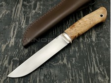 Кметь нож Консул сталь K340 рукоять стаб. карельская береза, мельхиор