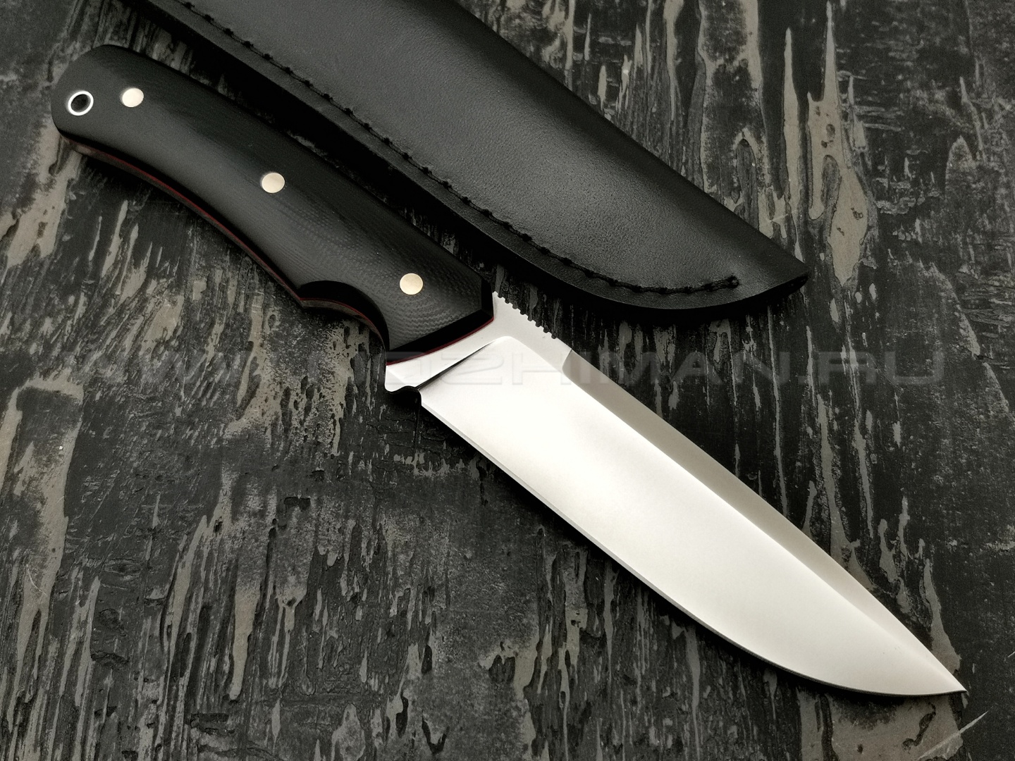 Кметъ нож Акула сталь K340 рукоять G10 black