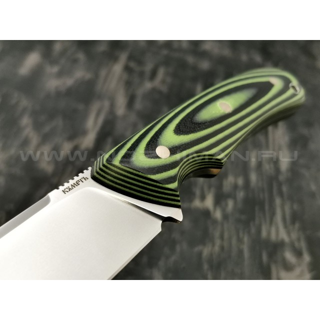 Кметь нож Акула сталь PGK, рукоять G10 black & green