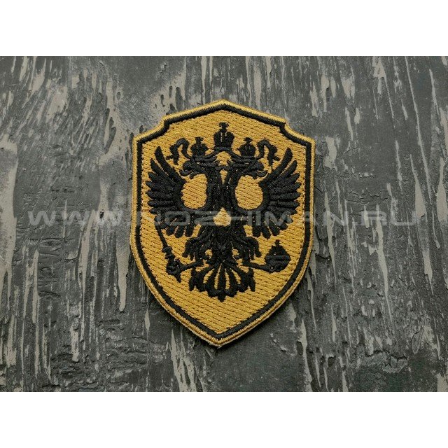 Патч П-187 "Череп - Герб России на щите" койот