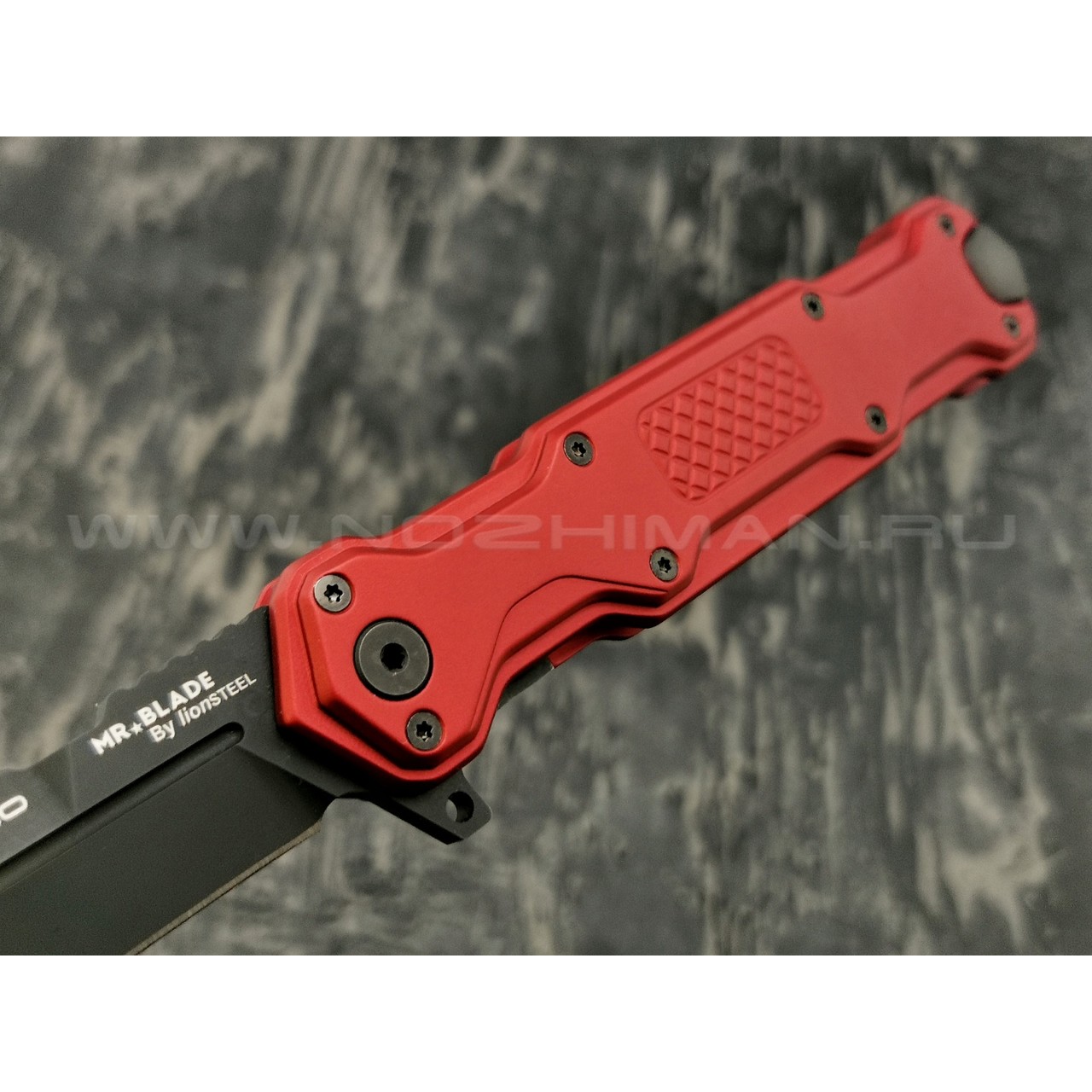 Mr.Blade нож Cosmo сталь Sleipner Black DLC, рукоять Aluminum Ergal Red