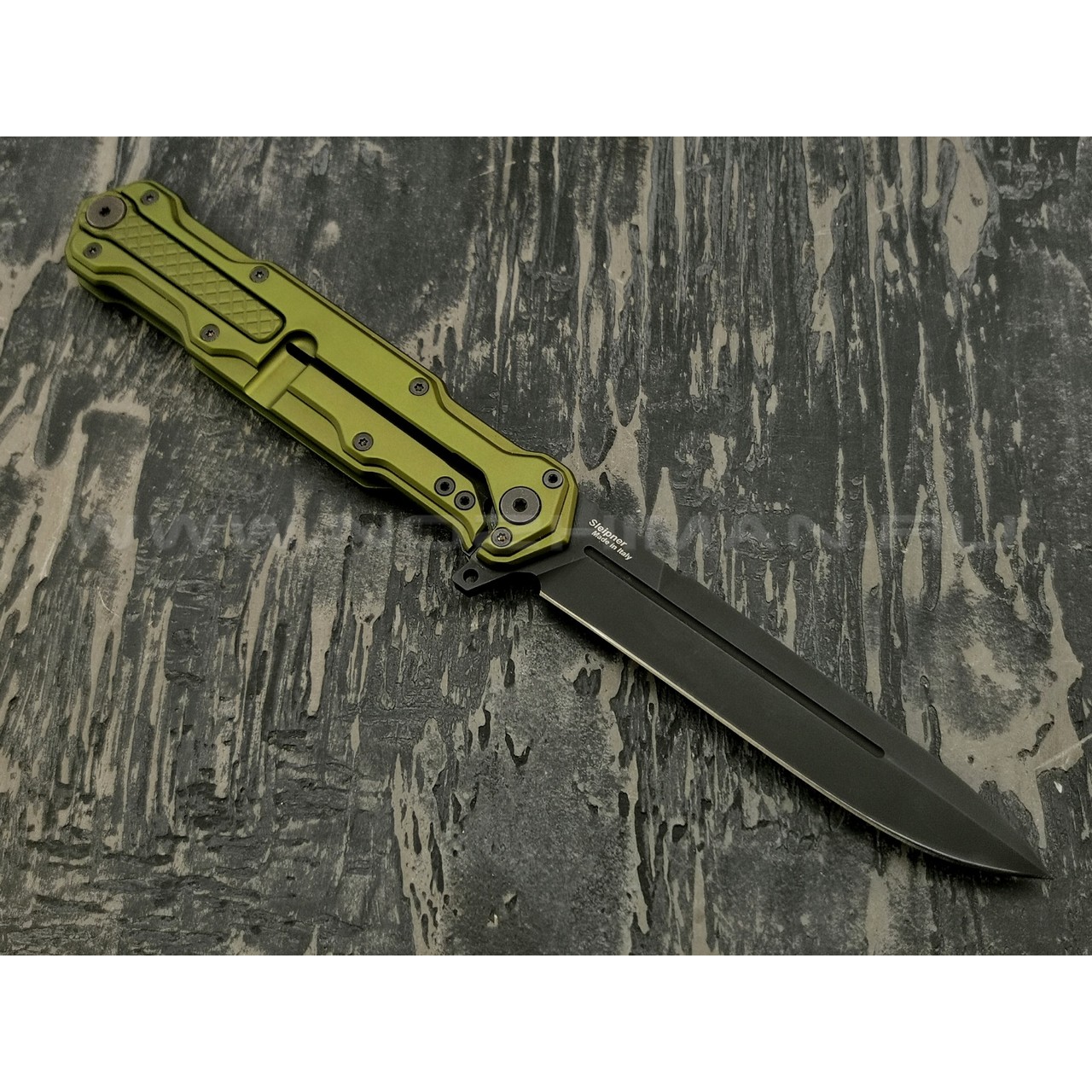 Mr.Blade нож Cosmo сталь Sleipner Black DLC, рукоять Aluminum Ergal Green