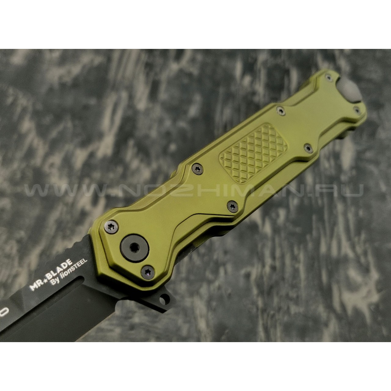 Mr.Blade нож Cosmo сталь Sleipner Black DLC, рукоять Aluminum Ergal Green