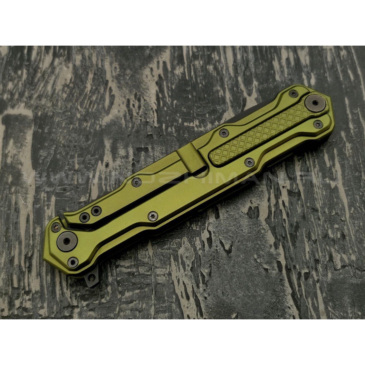 Mr.Blade нож Cosmo сталь Sleipner Black DLC, рукоять Aluminum Ergal Green