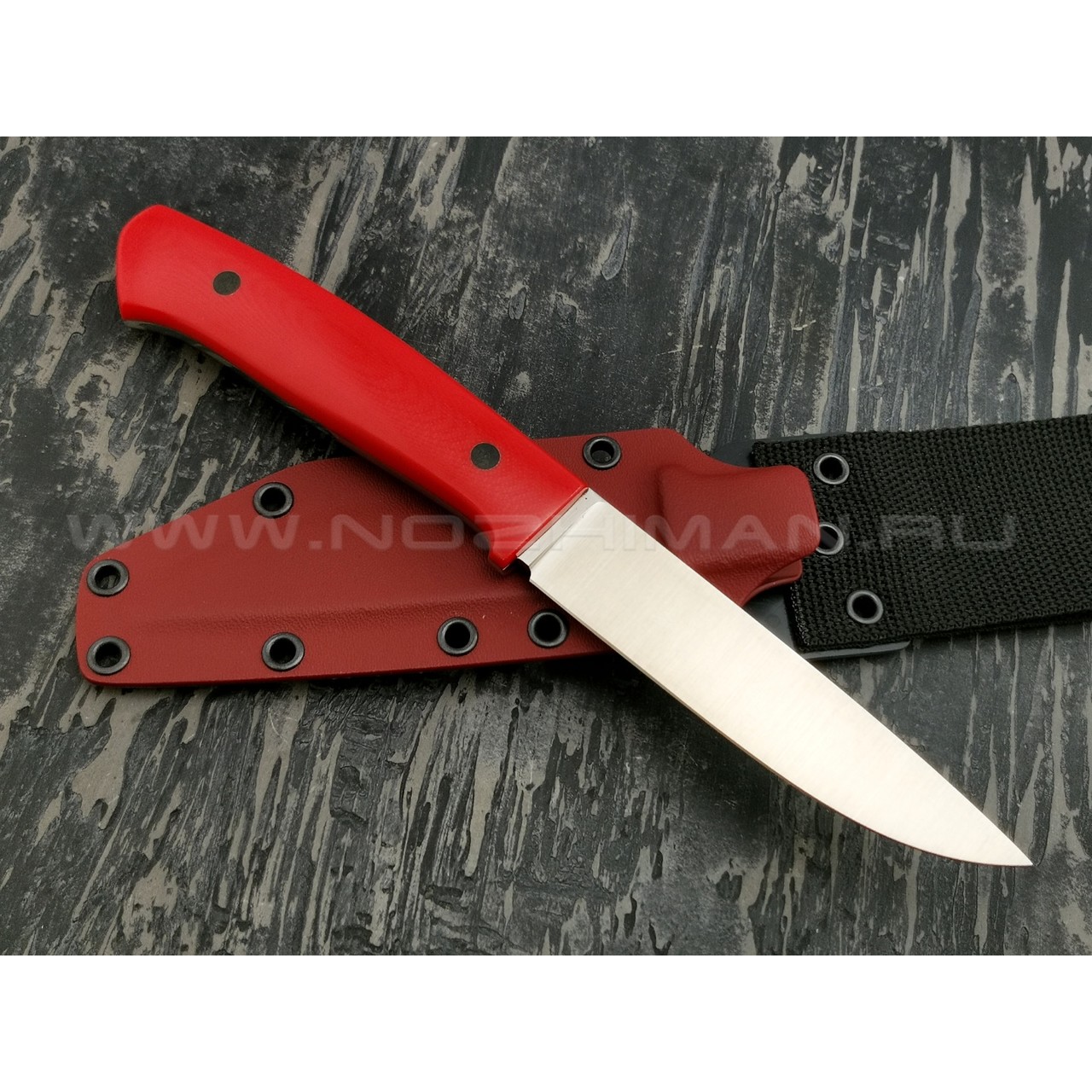 Апус нож Fishman сталь N690 рукоять G10 red
