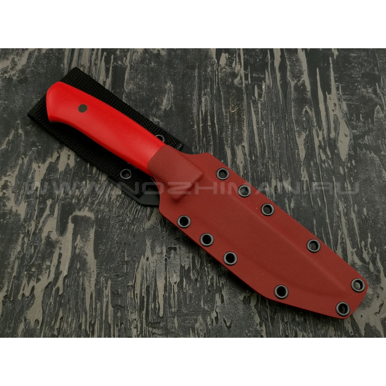 Апус нож Fishman сталь N690 рукоять G10 red