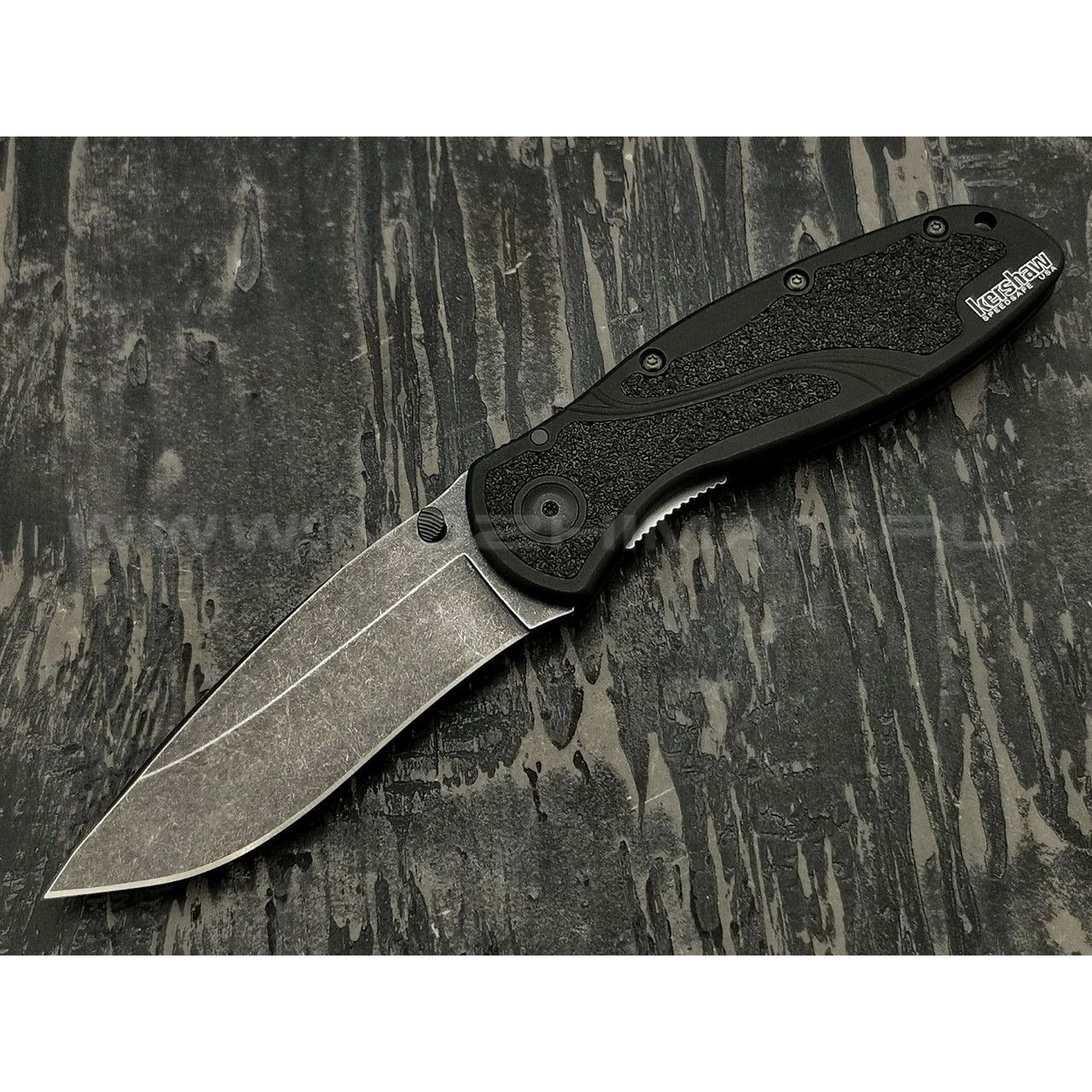 Нож Kershaw Blur 1670BW сталь 14C28N блэквош рукоять Aluminum 6061-T6 black