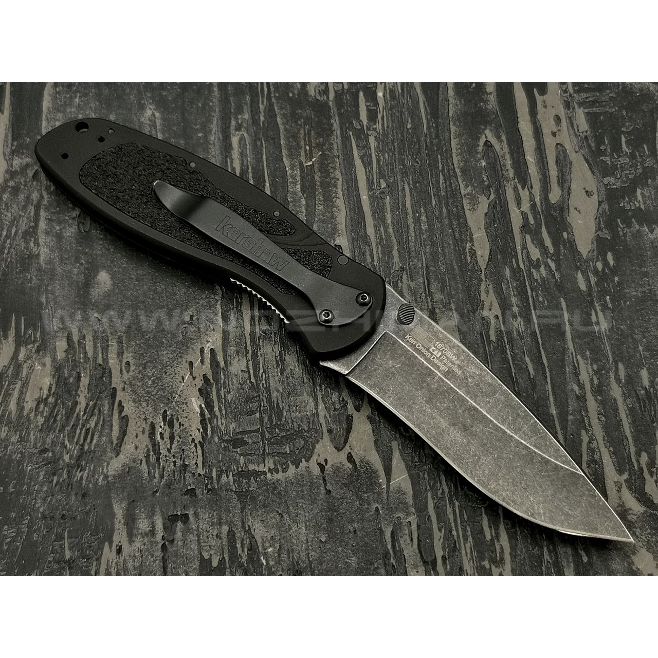 Нож Kershaw Blur 1670BW сталь 14C28N блэквош рукоять Aluminum 6061-T6 black