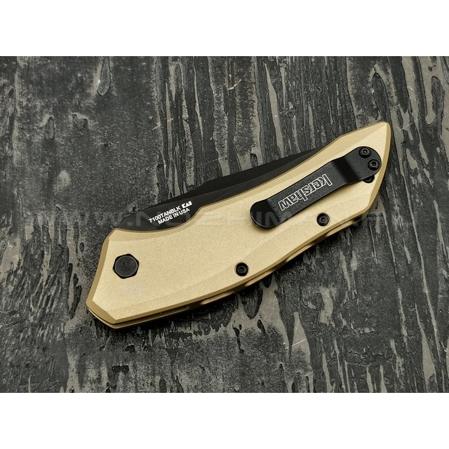 Нож Kershaw Launch 1 7100TANBLK сталь CPM154 DLC black рукоять Aluminum 6061-T6 Tan