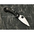 Нож Spyderco Dragonfly 2 C28SBK2 serrated, сталь VG-10 satin, рукоять FRN black