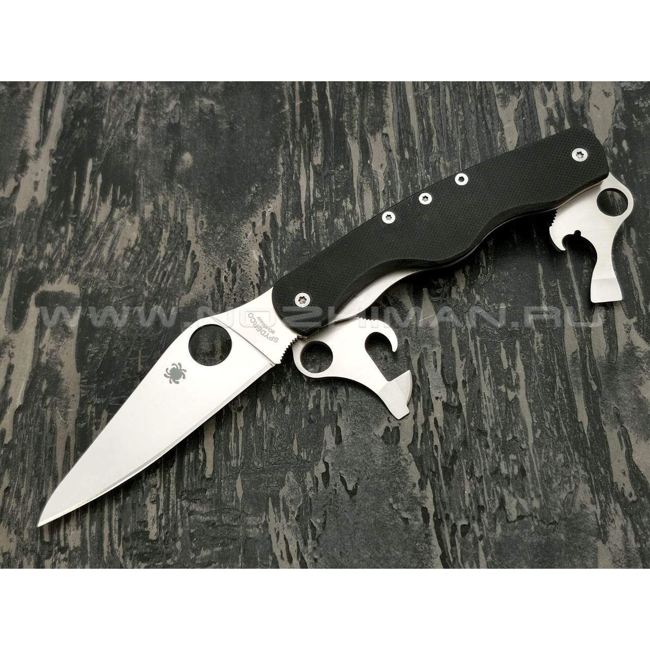 Нож Spyderco Clipitool Standard C208GP, сталь 8Cr13Mov satin, рукоять G10 black