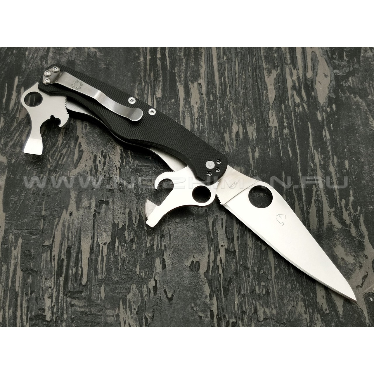 Нож Spyderco Clipitool Standard C208GP, сталь 8Cr13Mov satin, рукоять G10 black